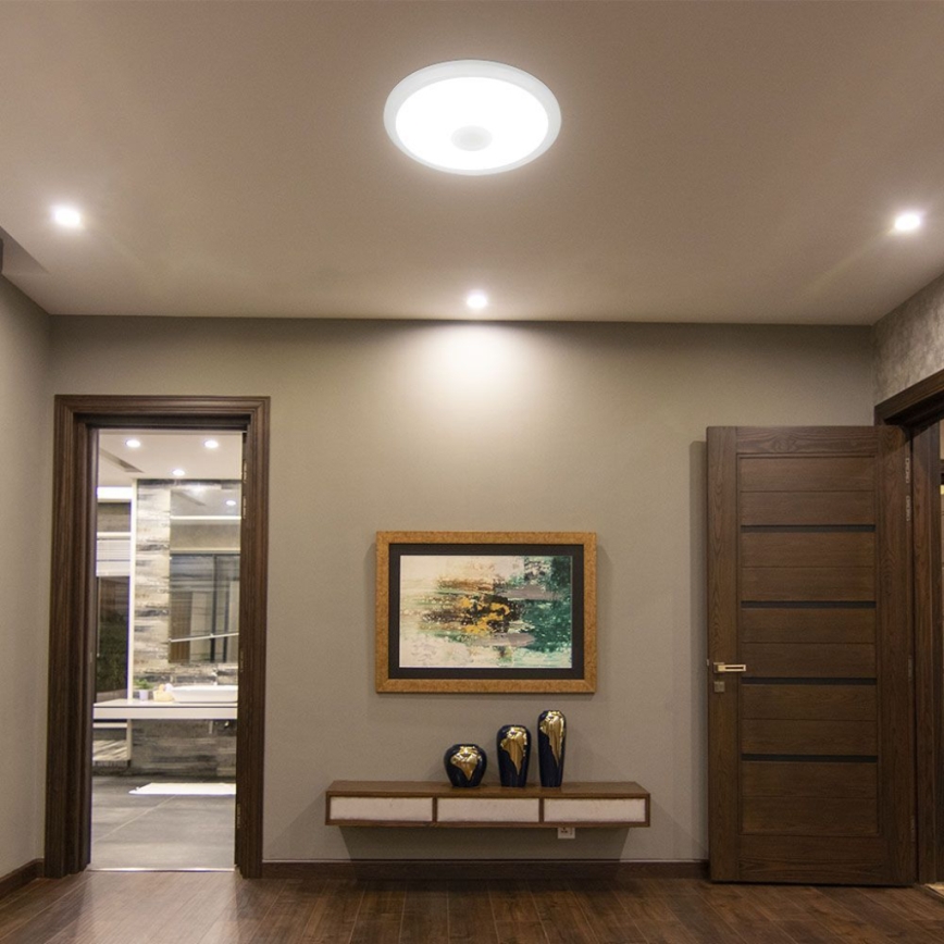 LED Plafondlamp met sensor SAMSUNG CHIP LED/12W/230V 3000/4000/6000K diameter 29 cm wit