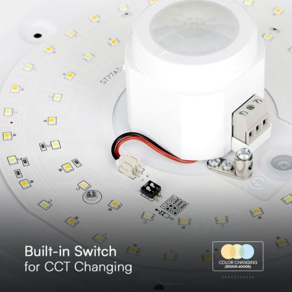 LED Plafondlamp met sensor SAMSUNG CHIP LED/12W/230V 3000/4000/6000K diameter 29 cm wit