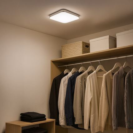 LED plafondlamp NEMO LED/11W/230V 26x26 cm glanzend chroom