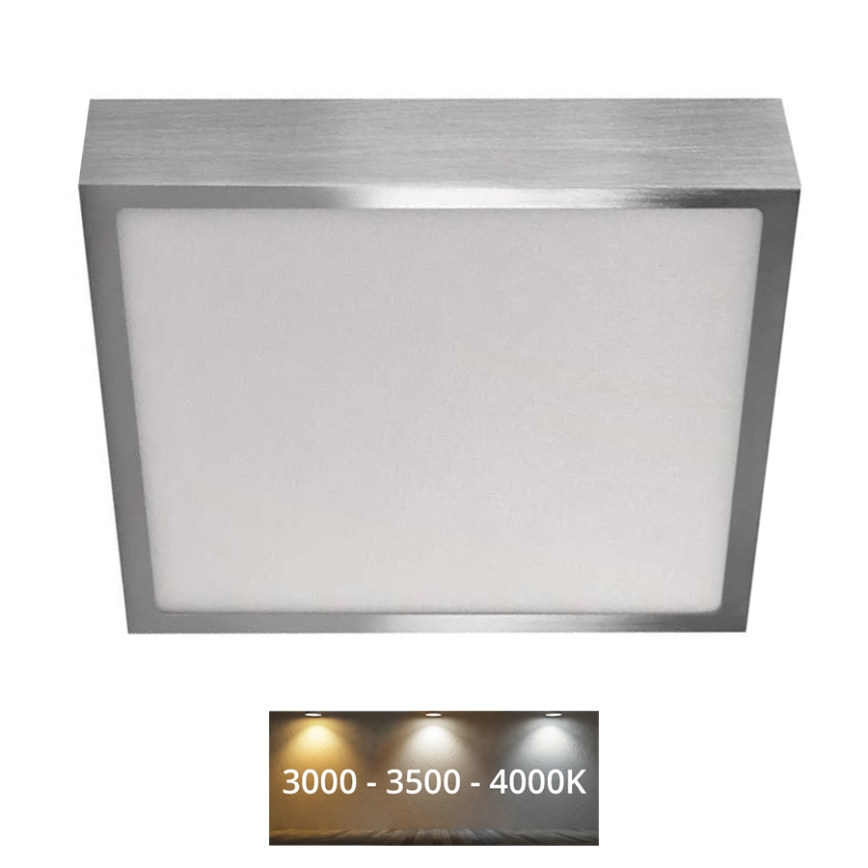 LED Plafondlamp NEXXO LED/21W/230 3000/3500/4000K 22,5x22,5 cm mat chroom