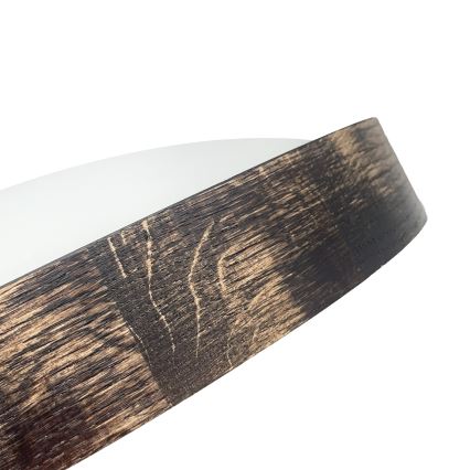 LED plafondlamp OAK SMOKY SLIM LED/36W/230V 4000K Ø 37 cm eiken/donkerbruin