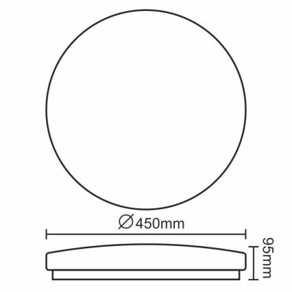 LED Plafondlamp OPAL LED/50W/176-264V