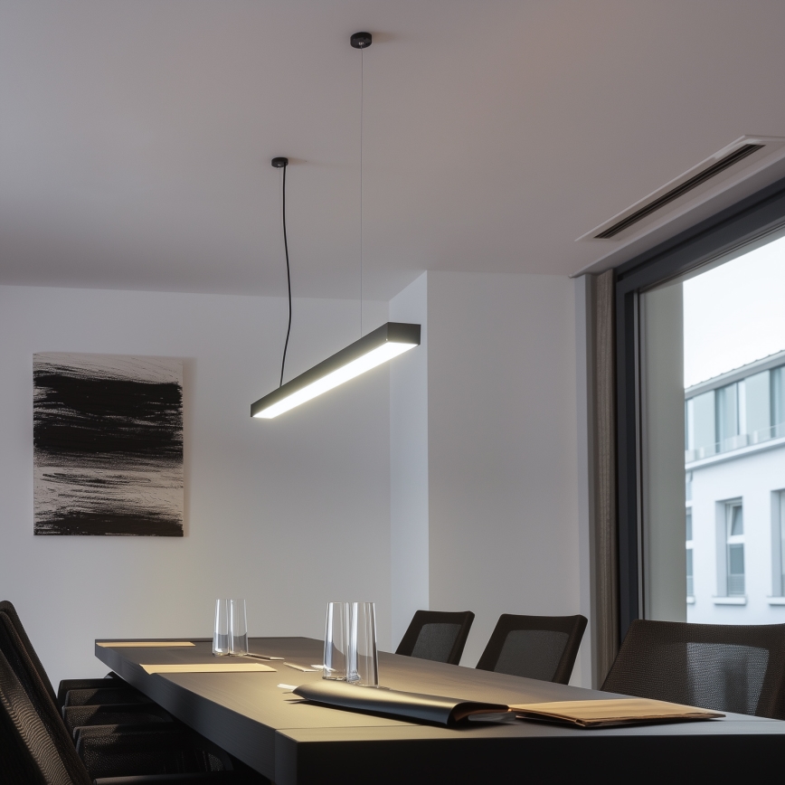 LED plafondlamp (opbouw/pendel) CYNIDECO LED/12W/230V 4000K zwart