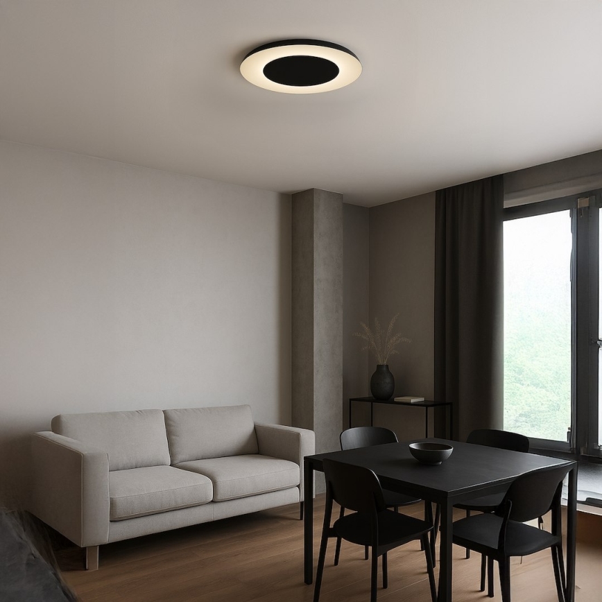 LED plafondlamp PIATTINO LED/30W/230V 3000/4000/6000K Ø 40 cm zwart