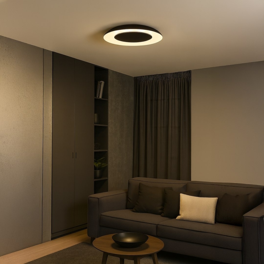 LED plafondlamp PIATTINO LED/30W/230V 3000/4000/6000K Ø 40 cm zwart