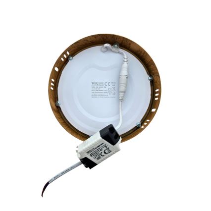 LED Plafondlamp RING LED/12W/230V 4200K diameter 16 cm bruin