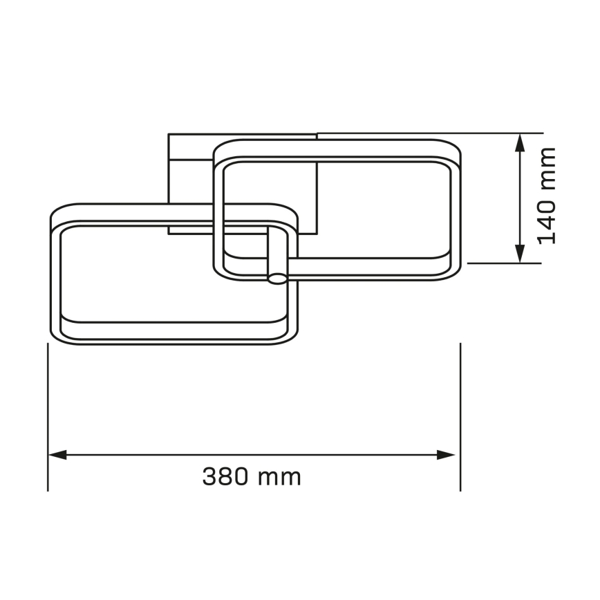LED plafondlamp ROBERT LED/25W/230V 25x38 cm zwart