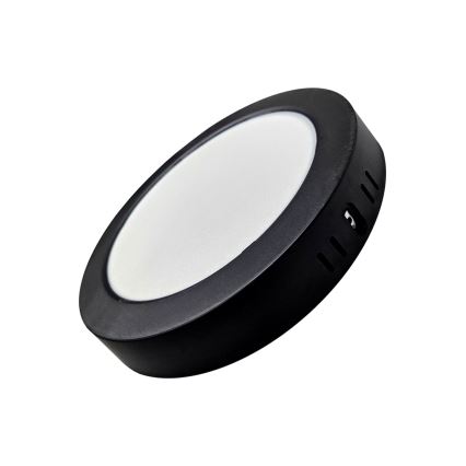 LED Plafondlamp ROUND LED/18W/230V 4000K diameter 21,7 cm zwart