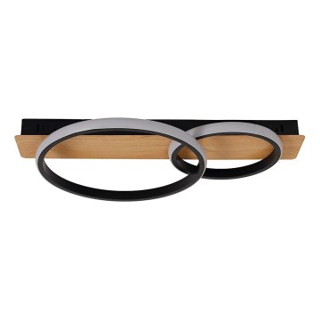 LED Plafondlamp ROWENA LED/14W/230V zwart/bruin