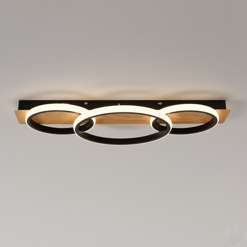 LED-plafondlamp ROWENA LED/18W/230V zwart/bruin