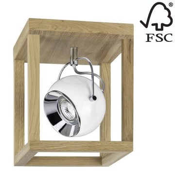 LED Plafondlamp ROY 1xGU10/5W/230V mat eiken - FSC-gecertificeerd