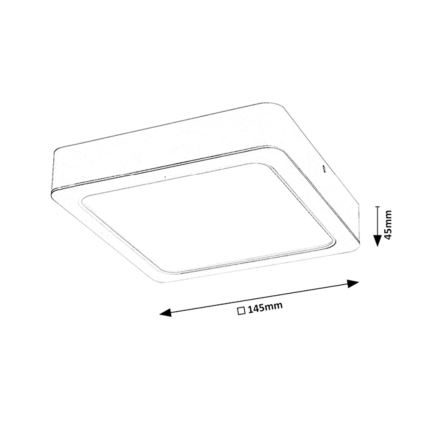 LED plafondlamp LED/12W/230V 14,5 cm