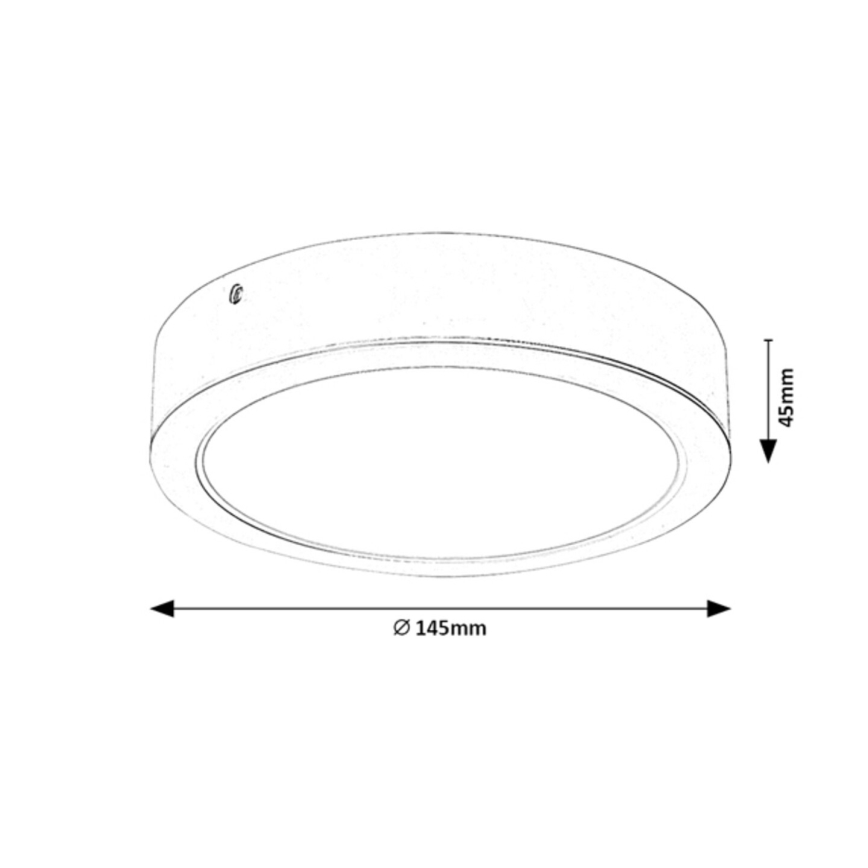 LED plafondlamp LED/12W/230V d. 14,5 cm