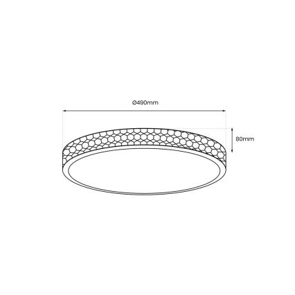 LED Plafondlamp SHINY LED/34W/230V doorzichtig