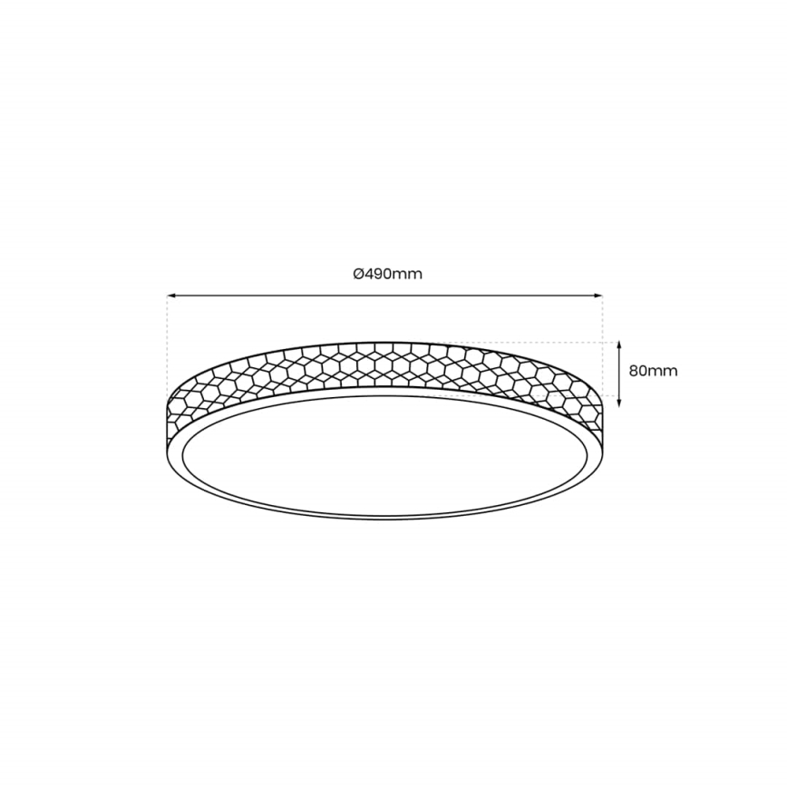 LED Plafondlamp SHINY LED/34W/230V doorzichtig