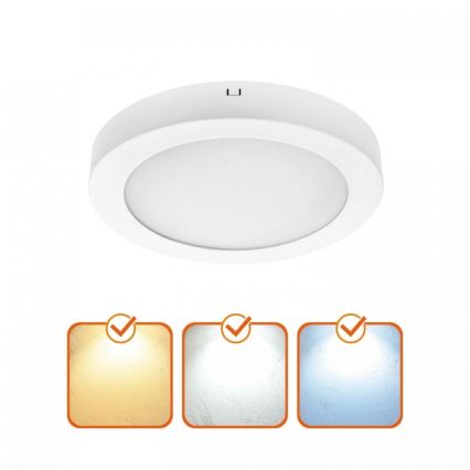 LED-plafondlamp SIGARO LED/18W/230V 3000/4000/6500K diam. 22 cm wit