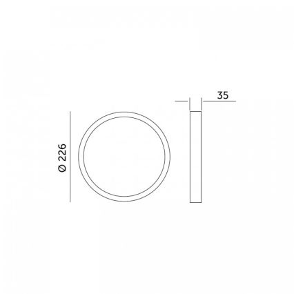 LED-plafondlamp SIGARO LED/24W/230V 3000/4000/6500K Ø 22 cm wit