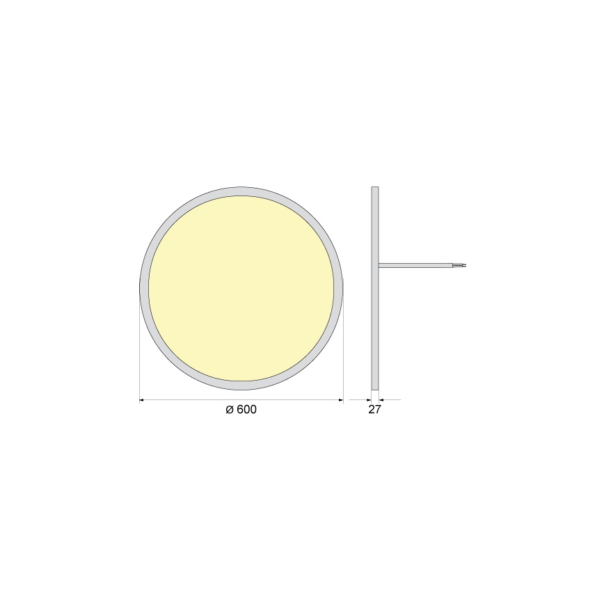 LED plafondlamp SIMEN, 50 W, 230 V, 4000 K, IP40, Ø 60 cm, wit, UGR19