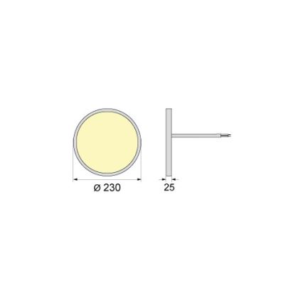 LED-plafondlamp SIMEN LED/18W/230V 4000K IP40 Ø 23 cm wit UGR19