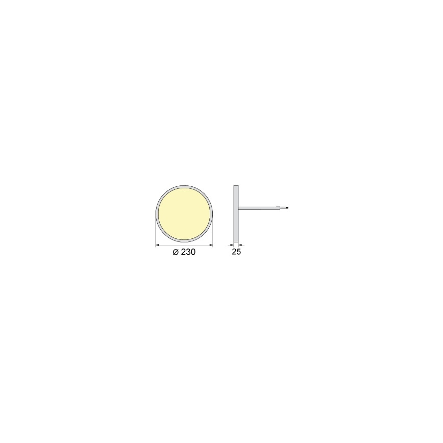 LED-plafondlamp SIMEN LED/18W/230V 4000K IP40 Ø 23 cm wit UGR19