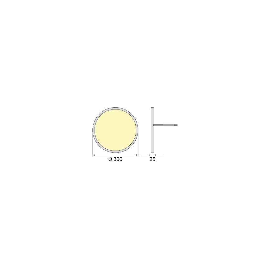 LED-plafondlamp SIMEN LED/24W/230V 4000K IP40 Ø 30 cm wit UGR19