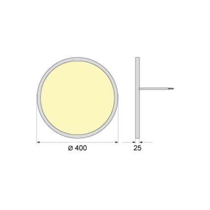 LED plafondlamp SIMEN LED/32W/230V 4000K IP40 Ø 40 cm wit UGR19