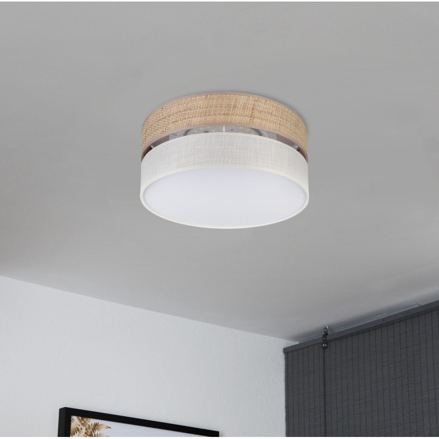 LED plafondlamp SIRJA BOHO LED/20W/230V 4000K Ø 35 cm beige/wit