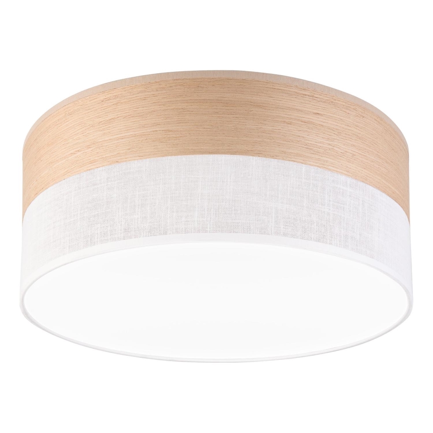 LED Plafondlamp SIRJA WOOD LED/20W/230V diameter 35 cm wit/eiken