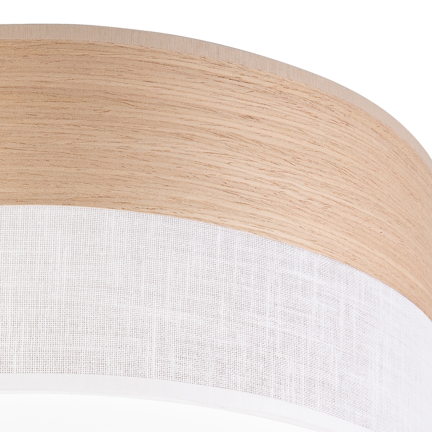 LED Plafondlamp SIRJA WOOD LED/20W/230V diameter 35 cm wit/eiken