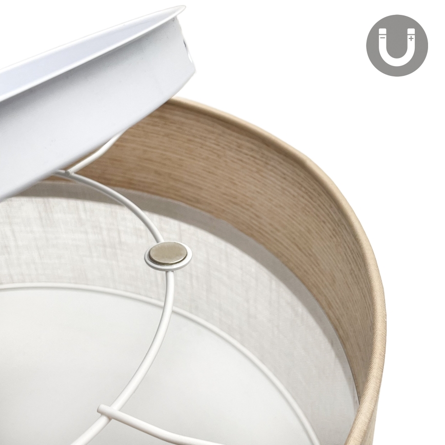LED Plafondlamp SIRJA WOOD LED/20W/230V diameter 35 cm wit/eiken