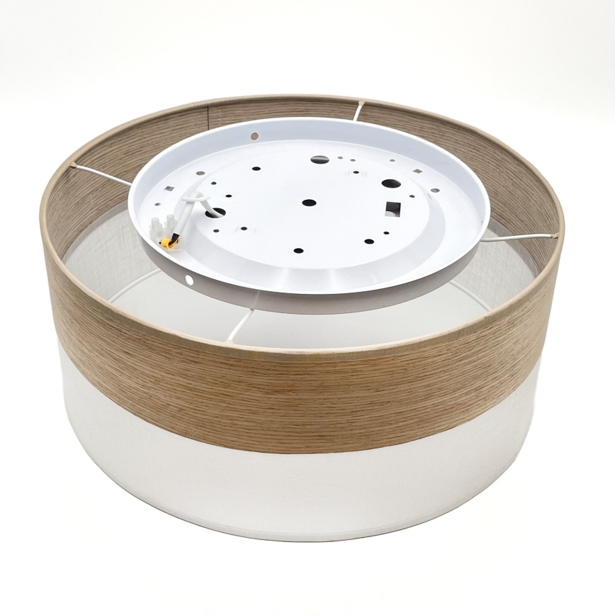 LED Plafondlamp SIRJA WOOD LED/20W/230V diameter 35 cm wit/eiken
