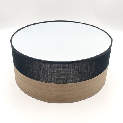 LED Plafondlamp SIRJA WOOD LED/20W/230V diameter 35 cm zwart/eiken