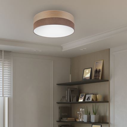 LED Plafondlamp SIRJA WOOD LED/36W/230V diameter 45 cm bruin/eiken