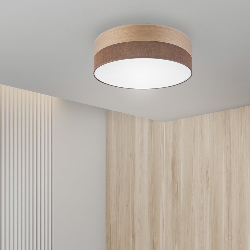 LED Plafondlamp SIRJA WOOD LED/36W/230V diameter 45 cm bruin/eiken
