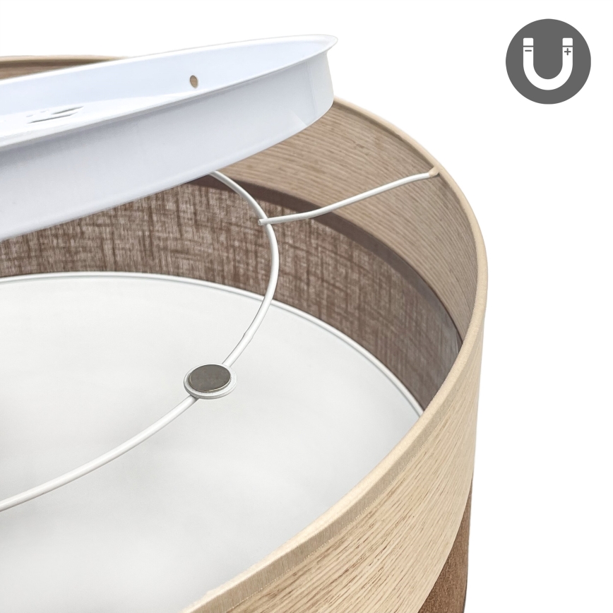 LED Plafondlamp SIRJA WOOD LED/36W/230V diameter 45 cm bruin/eiken
