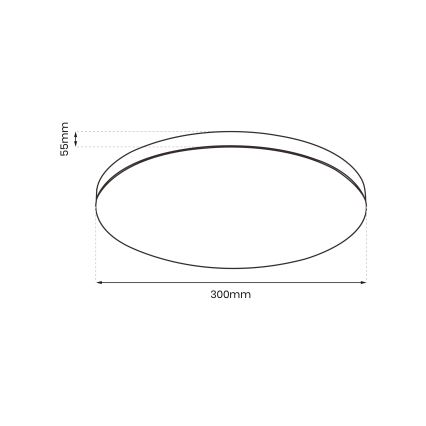 LED Plafondlamp SLIMI LED/18W/230V IP40 zwart