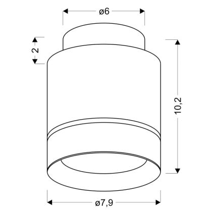 LED Plafondlamp TUBA LED/12W/230V