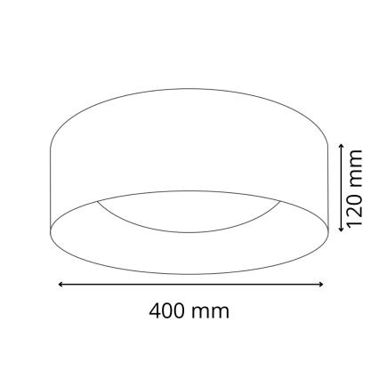 LED Plafondlamp TULUZA LED/24W/230V diameter 40 cm zwart