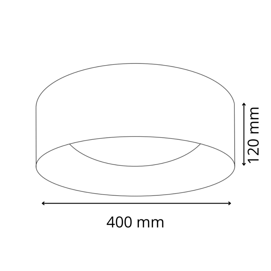 LED Plafondlamp TULUZA LED/24W/230V diameter 40 cm zwart