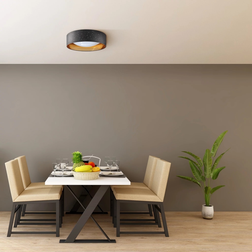 LED Plafondlamp TULUZA LED/24W/230V diameter 40 cm zwart