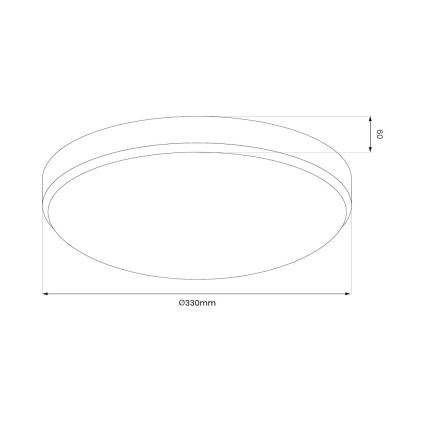 LED plafondlamp voor badkamer MAYA LED/15W/230V Ø 33 cm IP44 glanzend chroom