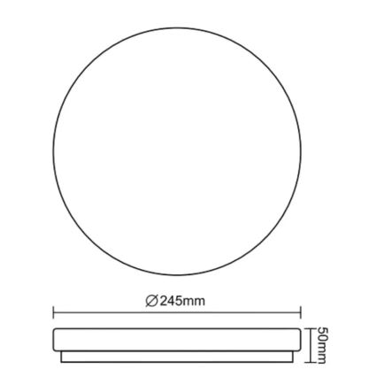 LED plafondlamp voor badkamer OPAL LED/12W/230V Ø 24,5 cm IP44 wit