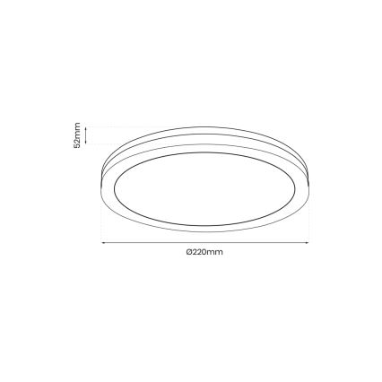 LED Plafondlamp voor buiten MARLON LED/18W/230V 4000K IP54 zwart