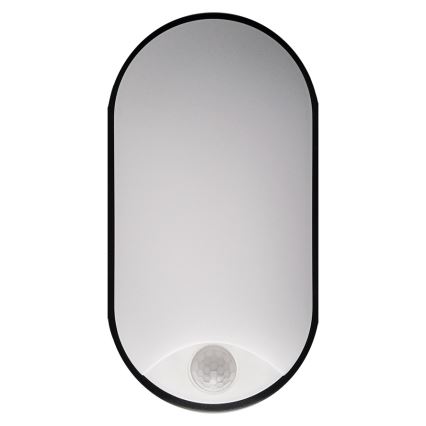 LED Plafondlamp voor buiten met sensor LED/14W/230V IP54 zwart