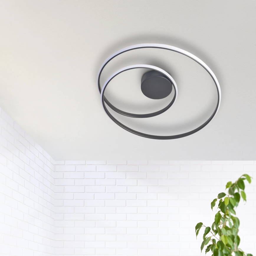 LED Plafondlamp ZEFIRA LED/40W/230V 4000K diameter 50 cm antraciet