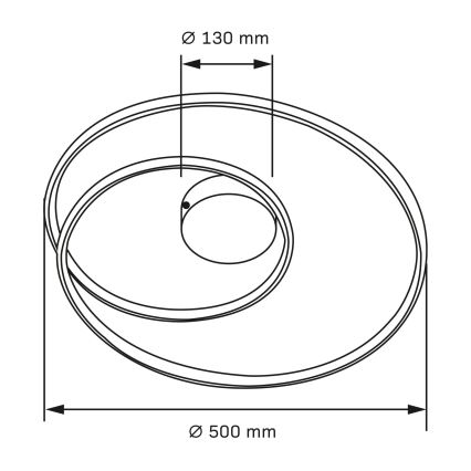 LED Plafondlamp ZEFIRA LED/40W/230V 4000K diameter 50 cm antraciet