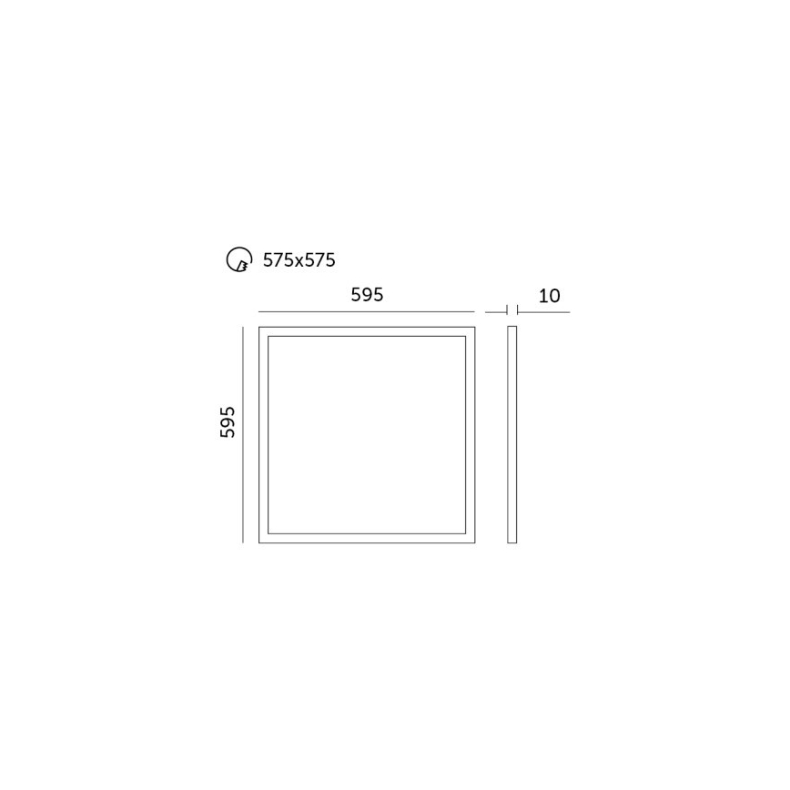 LED Inbouwpaneel BALIS LED/40W/230V 4000K 59,5x59,5 cm
