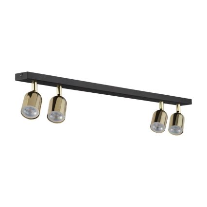 LED plafondspot TOP 4xGU10/10W/230V zwart/goud