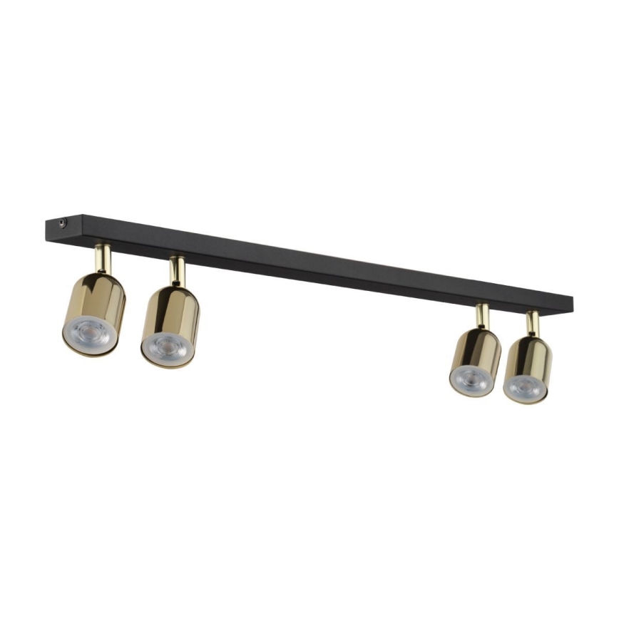 LED plafondspot TOP 4xGU10/10W/230V zwart/goud