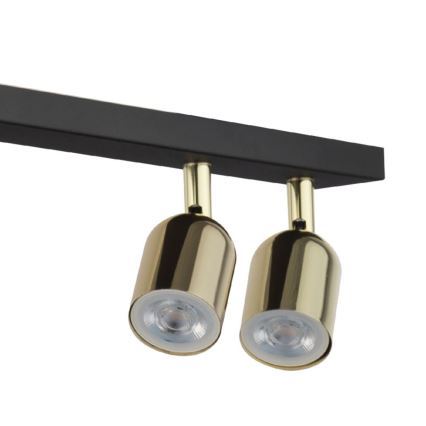 LED plafondspot TOP 4xGU10/10W/230V zwart/goud